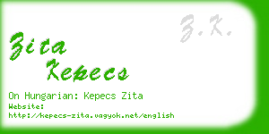 zita kepecs business card
